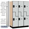 Salsbury Industries 2 Tier 'S' Designer Locker, 54"Wx76"Hx21"D, 6 Door, Gray 18-27361GRY - alternate 4